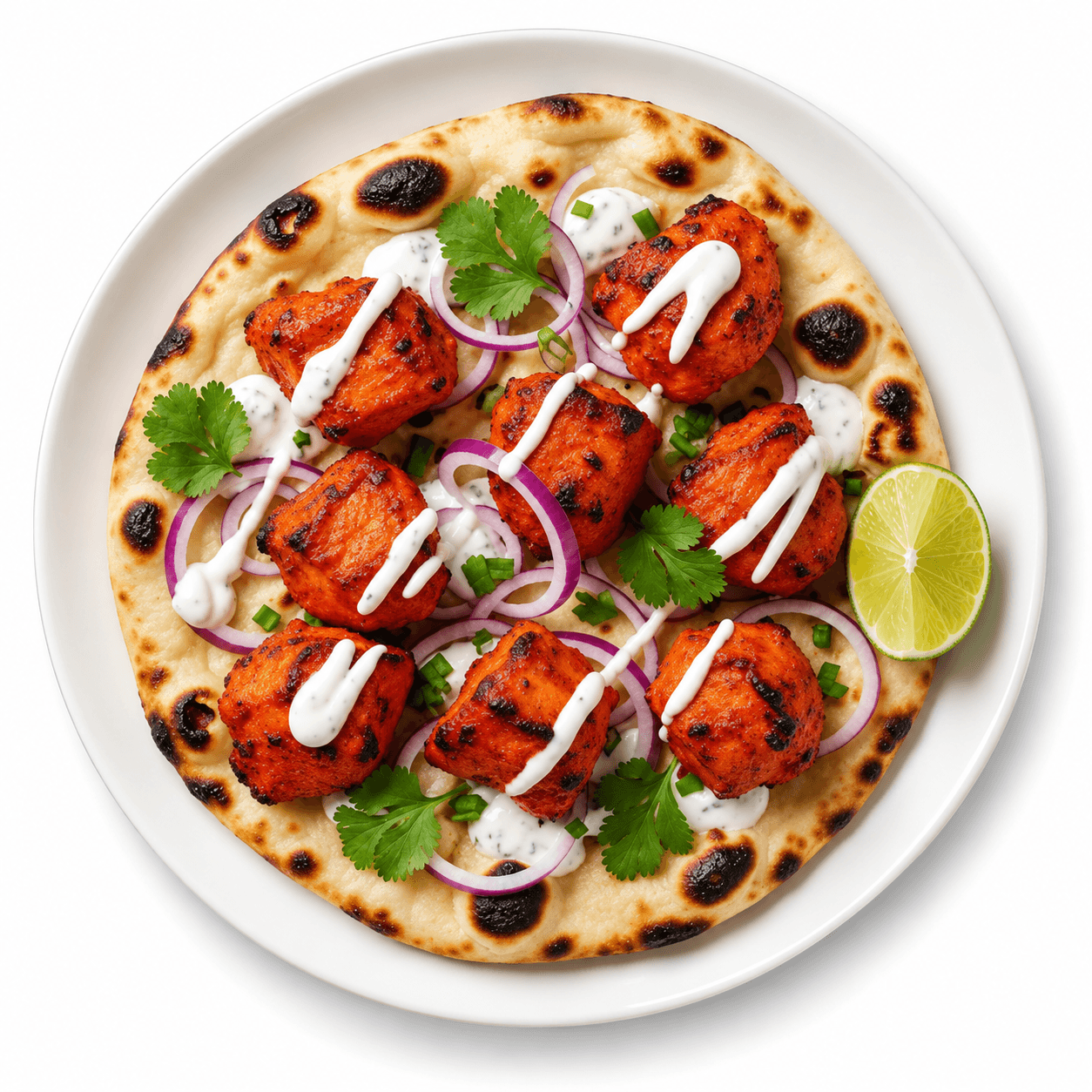 Chicken Pakora Kebab with Naan